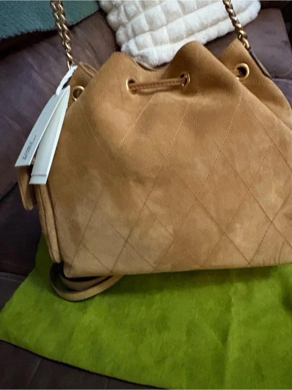Tory Burch Charlie in Tan Suede NWT